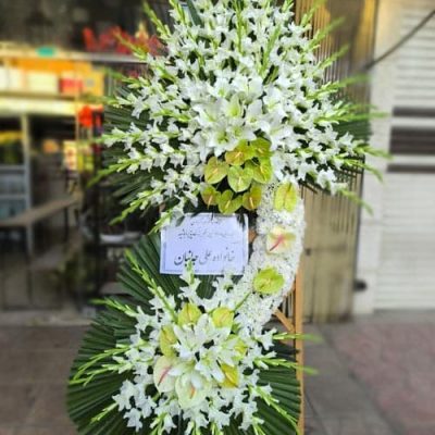 کد 26- دو طبقه گلایل و آنتوریوم سفید